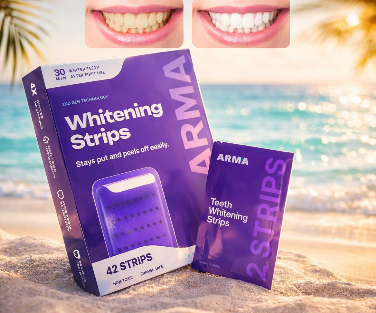 purple teeth whitening strips before and after results