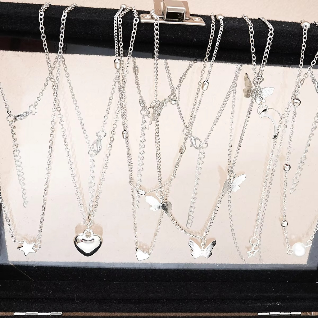 51-Piece Silver Chic Jewelry | 70% Off 🎉 with the special offer including 2 Gifts: Stylish Sunglasses 🕶️ and IPARAM Elegant Zircon Ring Jewelry 💍!